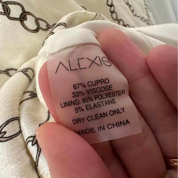 Alexis Jumpsuit Outfit Chains Ivory Formal Glam Retro Wide Leg Size Small - Picture 8 of 9